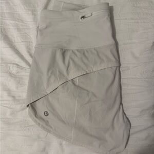 lululemon white speed up shorts